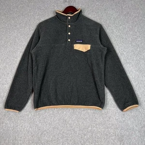 Patagonia Size Small Grey Lightweight Synchilla Snap T Fleece Pullover Sweater - Picture 1 of 11