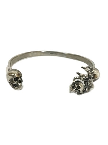 Alexander McQueen Bracciale ARGENTO SLV Bracciale Uomo Alexander McQueen
