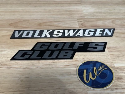Insignia emblema de aluminio para VW GOLF S y Volkswagen rara EXCELENTE OEM Foto 1 de 4