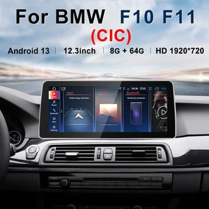 12.3'' Android Screen Display CARPLAY GPS for BMW 5 Series F10/F11 2010-2012 CIC - Picture 1 of 13