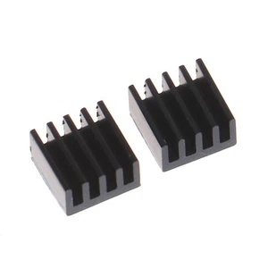 10pcs 8.8x8.8x5mm Black Aluminum Heatsink Cooling Radiator With Thermal Pad _tm - Afbeelding 1 van 11