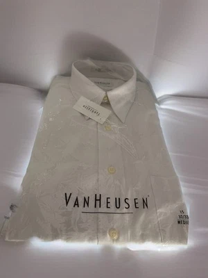 Van Heusen Super Silk White Shirt Men's Size 15 32/33 Medium, Long Sleeve New - Image 1 of 4