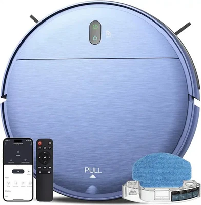 Робот пылесос и швабра, пылесос с приложением/пультом для шерсти домашних животных - синий - Изображение 1 из 4