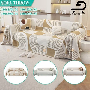 Reemony Chenille Couch Cover Sofa Cover Pet Friendly Washable Non Slip Slipcover - Picture 1 of 20