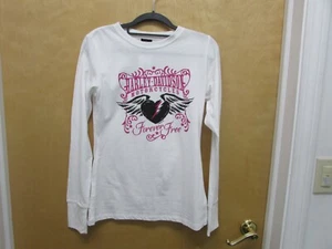 RONNIES HARLEY-DAVIDSON CUSTOM DEALER BREAK FREE PRINT WOMENS LONG SLEEVE SHIRT - Picture 1 of 2