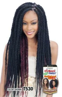 Trenza Shake-N-Go Equal Cuban Twist Estilo Doble Hilo 16" Foto 1 de 2