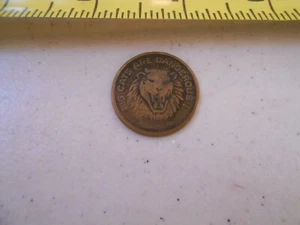 RARE HEAD TAILS FLIP COIN BIG CAT / LITTLE PUSSY CAT MILITARY CHALLENGE TOKEN - Picture 1 of 4