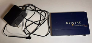 Netgear DS104 10/100mbps Dual Speed 4-Port Hub w/uplink Vintage 1999 FREE SHIP! - Picture 1 of 5