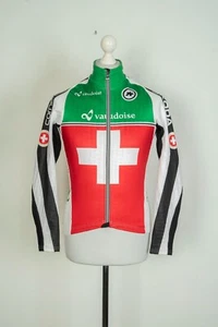 Mens Assos Cycling Racing Red/ White/Green Jersey Longsleeve Jacket Size S - Picture 1 of 9