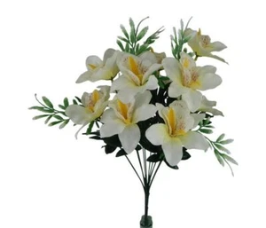 Orchid Bush with Greenery 12 Stems 19in Cream - Picture 1 of 1