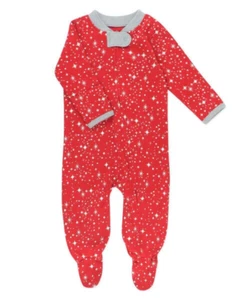 Honest Baby: Baby Boy/Girl Red Organic Cotton Footed Pajamas Size 6-9 M NEW - Picture 1 of 1