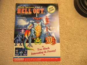 original 1992 11- 8 1/4'' HELL OUT COMAD ARCADE VIDEO GAME FLYER - Picture 1 of 1