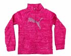 Puma Girls' Full Zip Fleece Jacket Hot Pink Heather