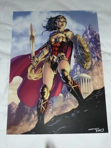 2024 SDCC Wonder Woman Art Print #2 Jim Lee Art SIGN Alex Sinclair 11.7x16.5(A3) - Picture 1 of 1