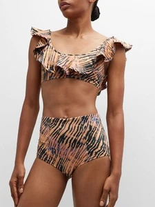 Ulla Johnson bikini con volant blush delle Azzorre e Corsica taglia media - Foto 1 di 5