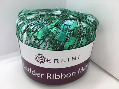 Berlini Ladder Ribbon Maxi Yarn #131 Green Tourmaline 50 Gram, 98 Yards
