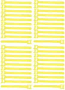 40 x Klettband 15 cm x 22 mm gelb Klettkabelbinder Kabelbinder Kabelklettband - Bild 1 von 7