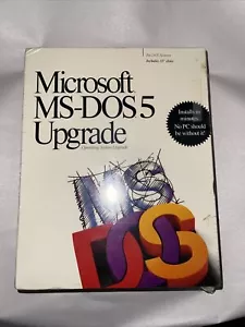 Microsoft MS-DOS 5 Operating System Upgrade 3.5" floppy disks NEW SEALED - Picture 1 of 5
