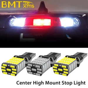 3pc White Red T15 921 LED Cargo 3rd Brake Light Bulb for 2000-2020 Toyota Tundra - Picture 1 of 11