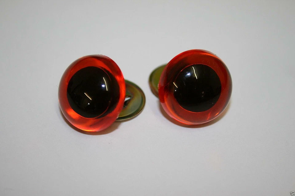 Crystal Plastic Safety Teddy Bear Eyes Inc Washers Soft Toy Making -Amber 21mm - Image 1 of 1