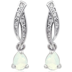 Ohrringe Ohrstecker Ohrhänger mit Markenkristallen Silber Damen NOBEL SCHMUCK - Bild 1 von 5