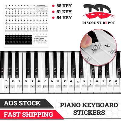 Universal Piano Learner Sticker 37 49 54 61 88 Key Note Music Keyboard Stickers - image 1 of 4