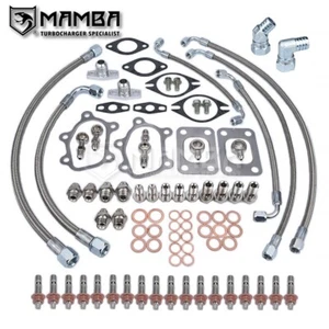 MAMBA Turbo Install Kit fits Nissan RB26DETT SKYLINE GTR w/ Twin Garrett GT28R - Picture 1 of 11