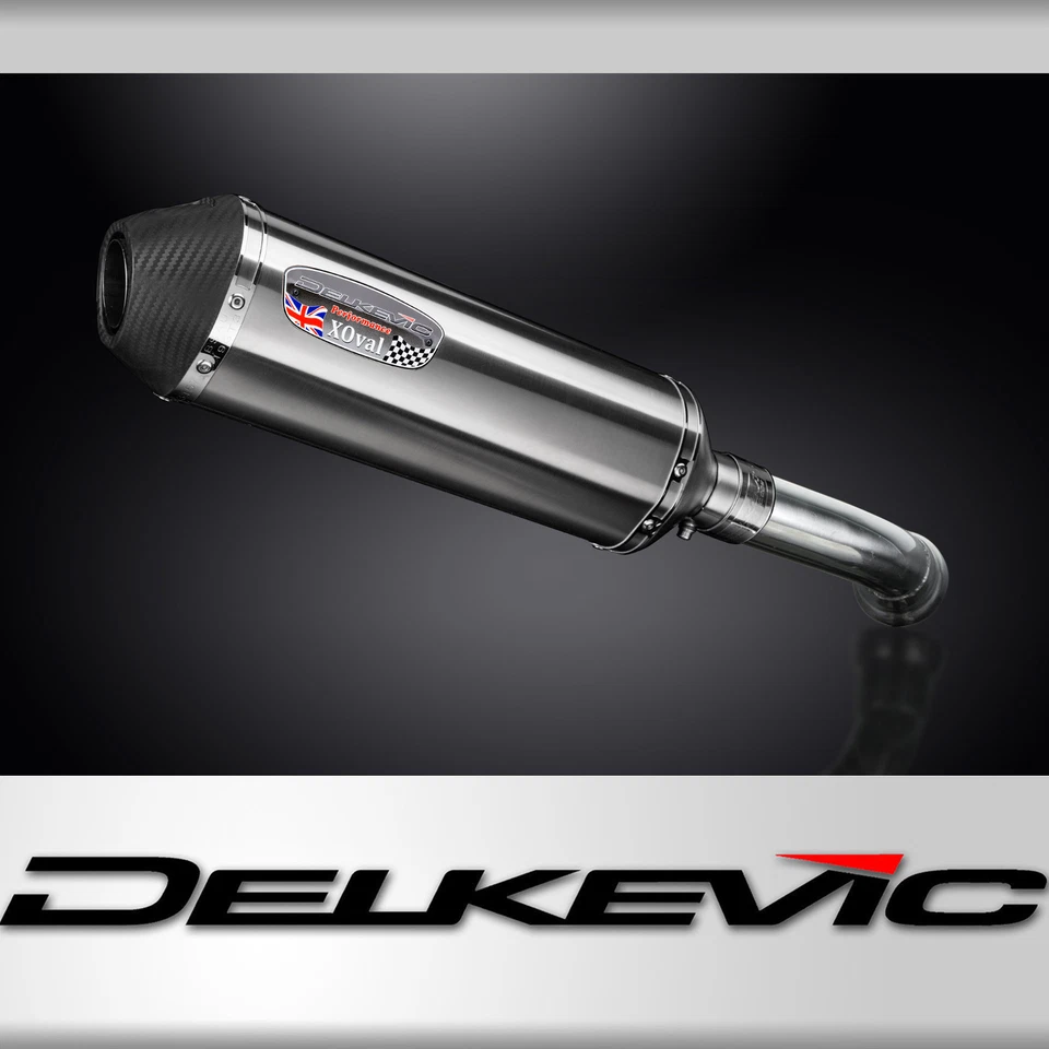 宝马 K1200S 2005 - 2008 Delkevic Slip On 13.5 英寸 X-Oval 不锈钢排气消声器套件 — 第 1/4 张图片