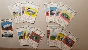 altes Spielkarten Quartett Nr. 299 Rennwagen einst und heute, 60-ziger Jahre - Bild 1 von 4