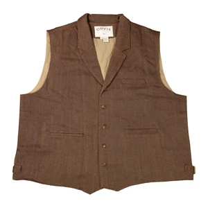Vintage Orvis Whipcord Vest Mens XXL Waistcoat Western Gilet Hunting 5 Button - Picture 1 of 11