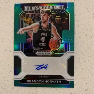 Brandon Horvath 2022-23 Panini Prizm Draft Picks Green Auto #SS-BHO - Picture 1 of 2