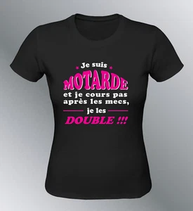 T-Shirt JE SUIS BIKER S M L XL Damen schnell Humor Motorrad Ich verdopple die Jungs - Bild 1 von 7