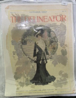 The Delineator Craft Fabric Transfer Vintage Look Woman Victorian - Image 1 of 4