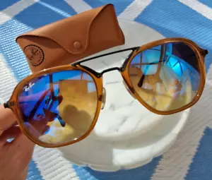 Ray Ban ' RB4273 6258/88 ' Brown Graduated Blue Mirror Sunglasses Italy ***RARE - Picture 1 of 13