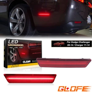 Red Rear Side Marker Lamps LED Lights For 08-14 Dodge Challenger & 11-14 Charger - Picture 1 of 12