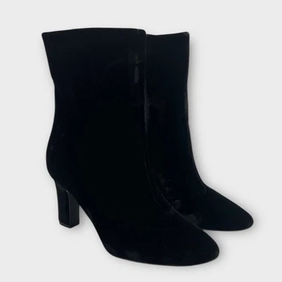 Botines Lauren Ralph Lauren Bridgett Negro Terciopelo Tacón Talla 7.5 Foto 1 de 4