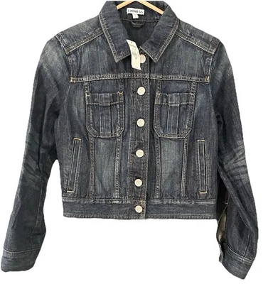 Chaqueta vaquera Express Distressed para mujer nueva con etiquetas talla pequeña  Foto 1 de 4