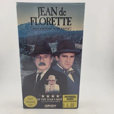 Jean de Florette - VHS - French w/ English Subtitles 1987 Sealed By Blockbuster Foto 1 de 4