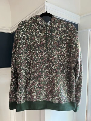 Moletom com capuz verde floral Nike roupas esportivas clube lã masculino tamanho. L - Imagem 1 de 4