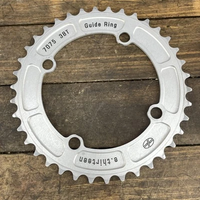 e.thirteen Guide Ring 38T 104 4-Bolt 7075 Aluminum MTB Chainring Silver 45g 1x - Image 1 of 4