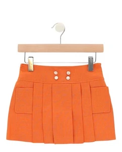 Gucci Girls Pleated Linen-Blend Skirt - Picture 1 of 2