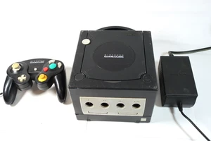 Nintendo GameCube Black Console DOL-001 Controller & Power Pack Cable Turns ON - Picture 1 of 16