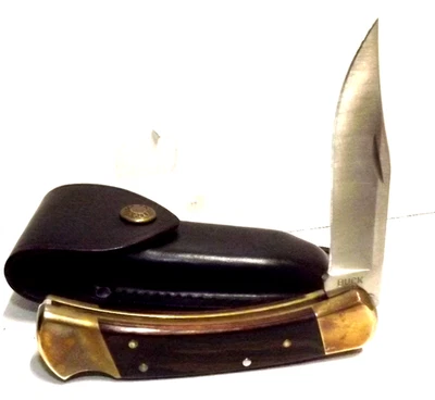 Buck 110 USA Folding Hunter Knife 2016 Year With Leather Sheath - Image 1 of 4