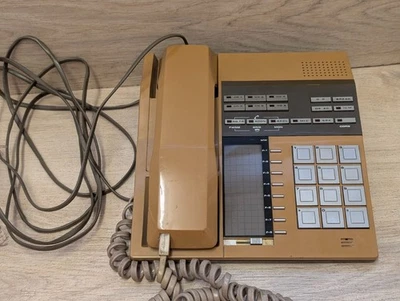 Brown ek-616 pft executive push button office telephone vintage untested prop - Image 1 of 4