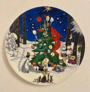 MOOMIN Christmas Decorative Wall Plate 7 5/8" (19.5 cm) Arabia Finland 1992 - Picture 1 of 12