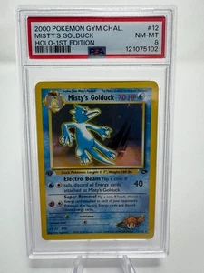 Misty's Golduck 12/132 Gym Challenge 1st Edition Holo Pokemon PSA 8 - Picture 1 of 2
