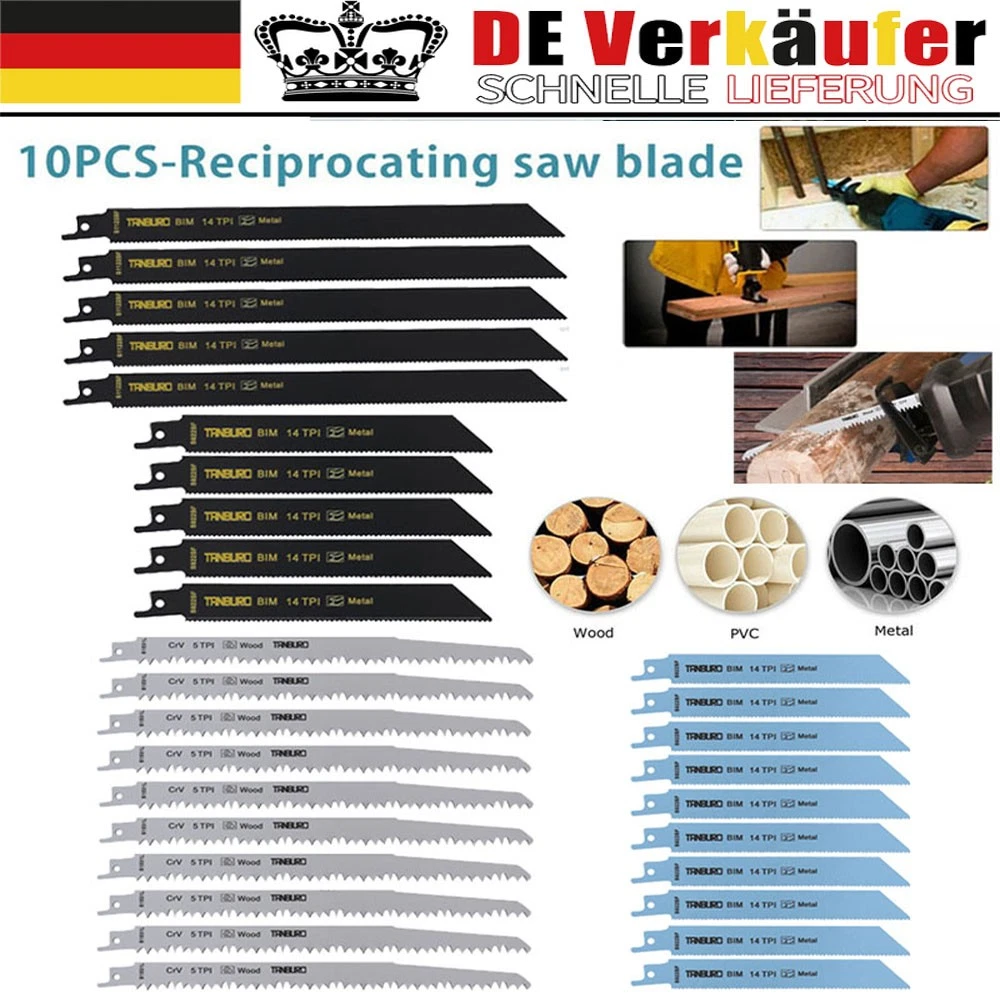 AGT Bimetall-Tauchsägeblatt Für Multitools – 10 Mm, HSS-Zähne, Schnellspannung – Für Holz, Metall & Kunststoff