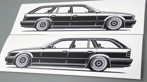 Pegatina BMW E34 M5 Touring Silhouette BMW E34 M5 Sticker Silhouette negra - Imagen 1 de 21