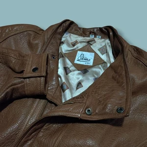 Vintage Skins by Tora Super Soft Leather Jacket Brown 70s Bomber Groovy Men's XL - Picture 1 of 11