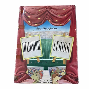 VTG College Football Program Delaware vs Lehigh September 22 1951 - Picture 1 of 3